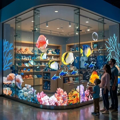 Transparentes flexibles LED-Display